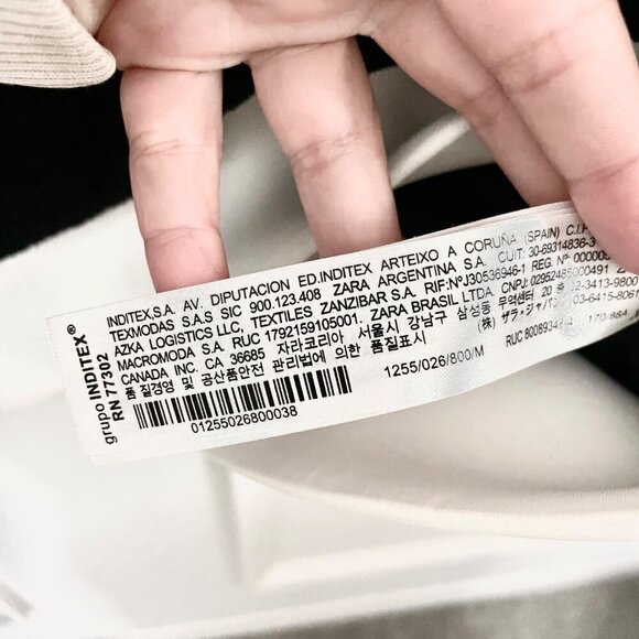 ZARA Contrast Pocket Fleece Jacket Black White Leopard Size M - Picture 4 of 7